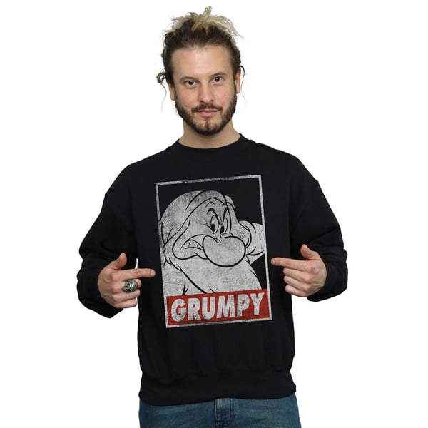 Snow White And The Seven Dwarfs Mens Grumpy Poster Sweatshirt