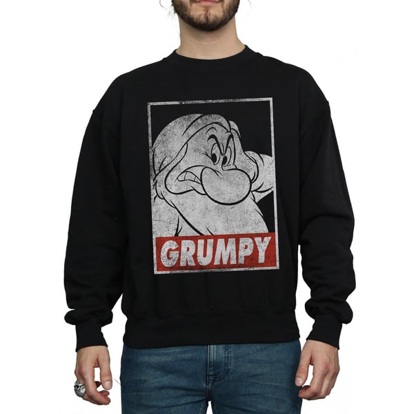 Snow White And The Seven Dwarfs Mens Grumpy Poster Sweatshirt