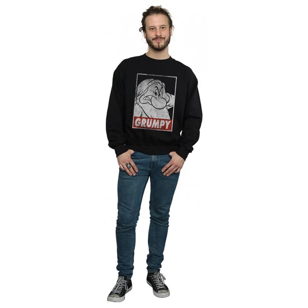 Snow White And The Seven Dwarfs Mens Grumpy Poster Sweatshirt