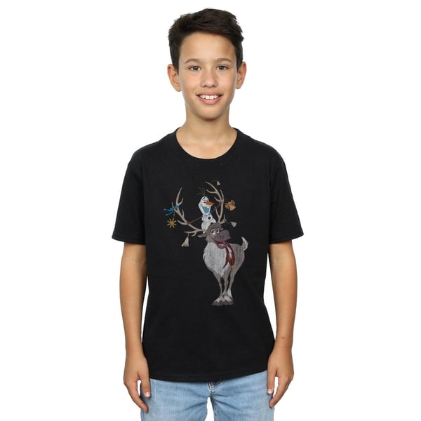 Disney Boys Frozen Sven And Olaf Christmas Ornaments T-Shirt