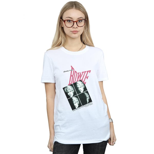 David Bowie Womens/Ladies Serious Moonlight Tour 83 Cotton Boyfriend T-Shirt