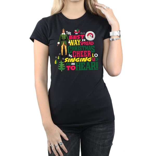 Elf Womens/Ladies Christmas Cheer Cotton T-Shirt