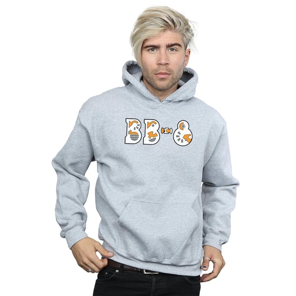 Star Wars Mens The Rise Of Skywalker BB-8 Text Logo Hoodie