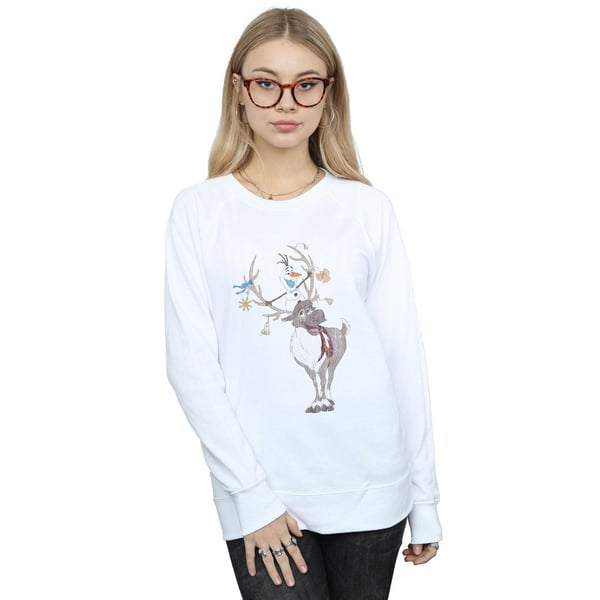 Disney Womens/Ladies Frozen Sven And Olaf Christmas Ornaments Sweatshirt