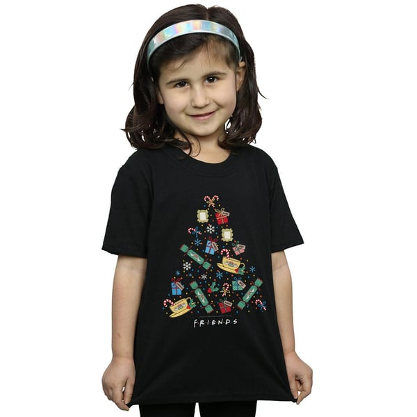 Friends Girls Christmas Tree Cotton T-Shirt