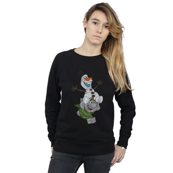 Disney Womens/Ladies Frozen Olaf And Troll Sweatshirt