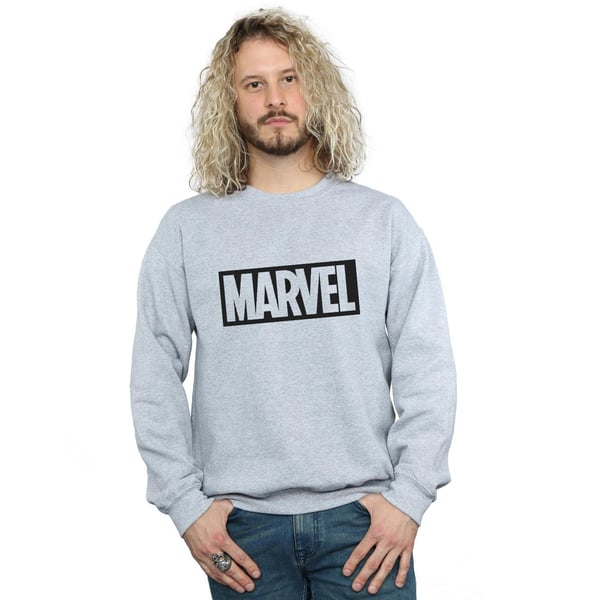 Marvel Miesten Outline Logo Collegepaita