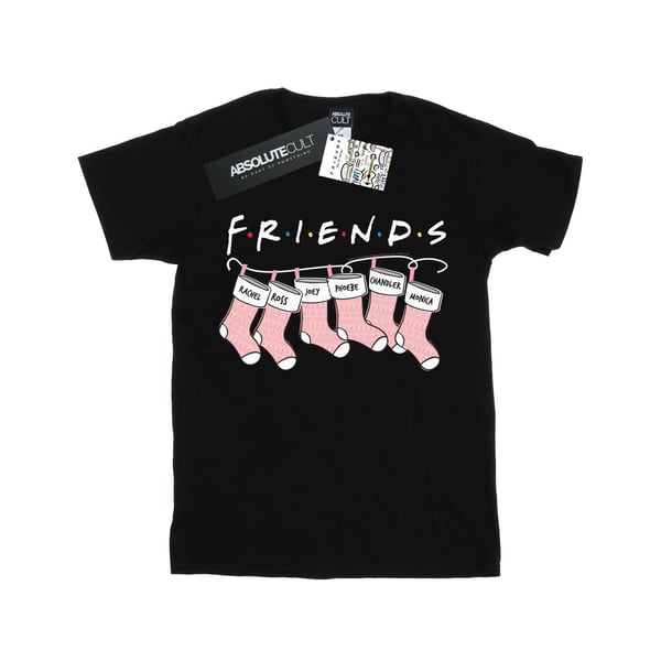 Friends Girls Christmas Stocking Logo Cotton T-Shirt