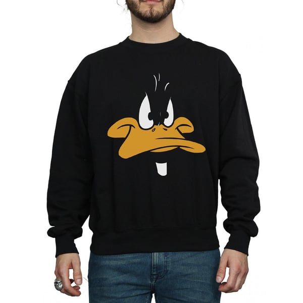 Looney Tunes Mens Daffy Duck Face Sweatshirt