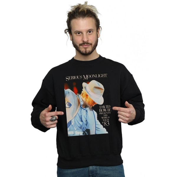 David Bowie Mens Serious Moonlight Sweatshirt