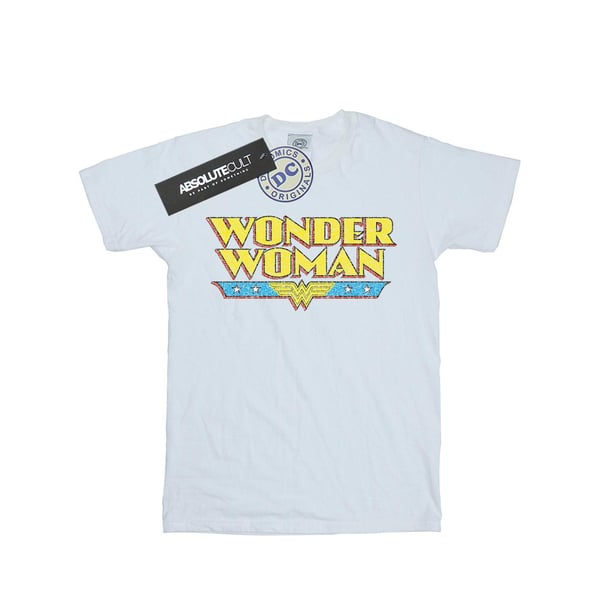 DC Comics Womens/Ladies Wonder Woman Crackle Logo Cotton Boyfriend T-Shirt