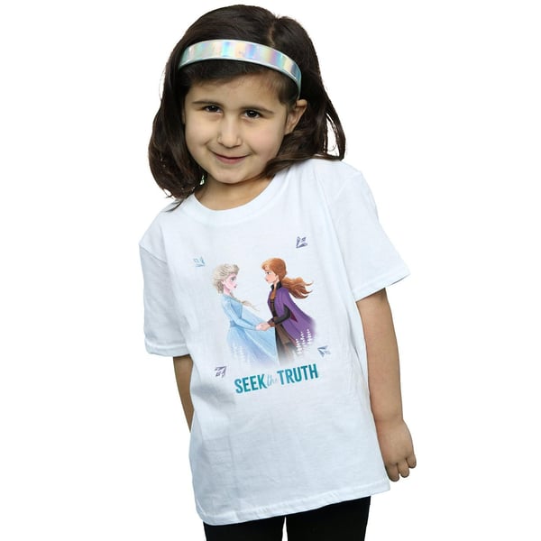 Disney Girls Frozen 2 Elsa And Anna Seek The Truth Cotton T-Shirt