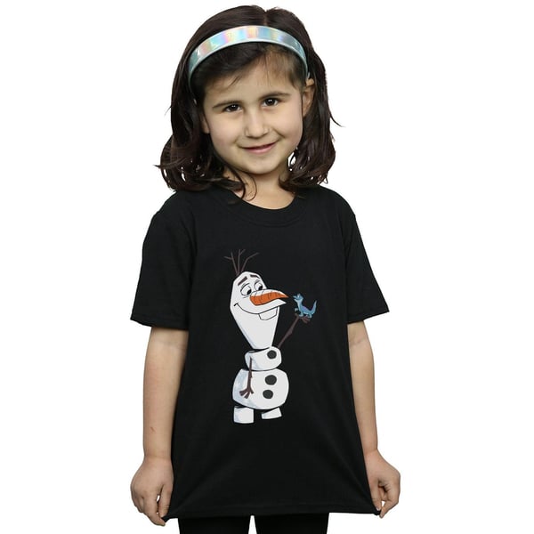 Disney Girls Frozen 2 Olaf And Salamander Cotton T-Shirt