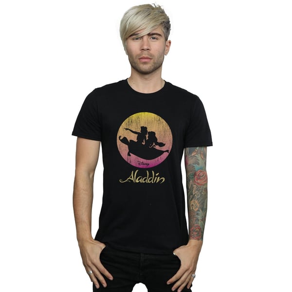 Disney Mens Aladdin Flying Sunset T-Shirt