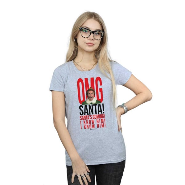 Elf Womens/Ladies OMG Santa I Know Him Cotton T-Shirt