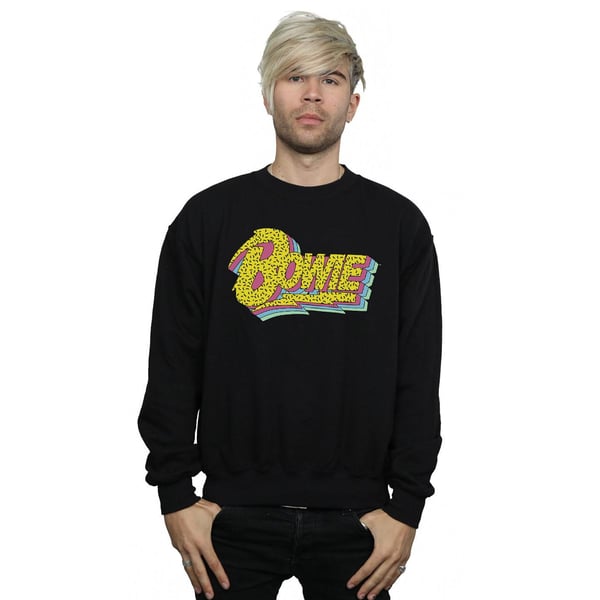 David Bowie Mens Moonlight 90s Logo Sweatshirt
