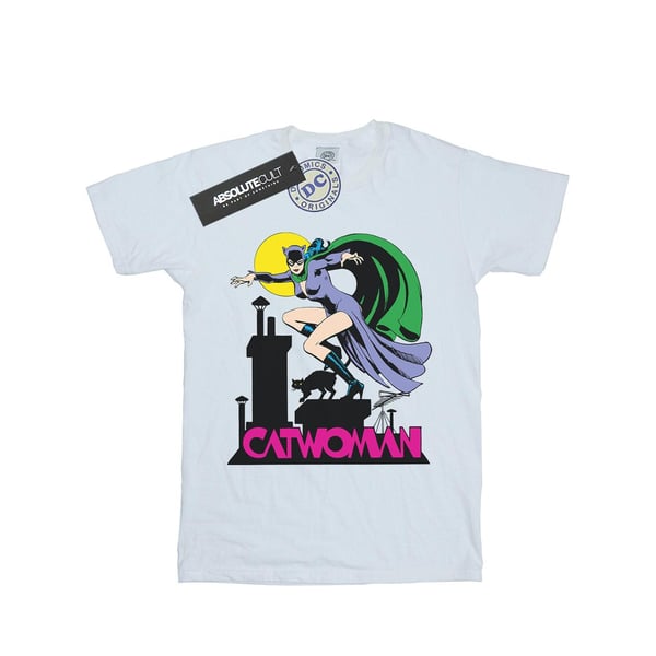 DC Comics Dam/Dam Catwoman Text Logotyp Bomull Boyfriend T-shirt