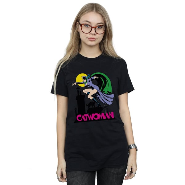 DC Comics Womens/Ladies Catwoman Text Logo Cotton Boyfriend T-Shirt