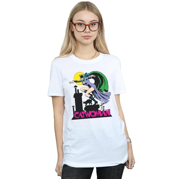 DC Comics Womens/Ladies Catwoman Text Logo Cotton Boyfriend T-Shirt