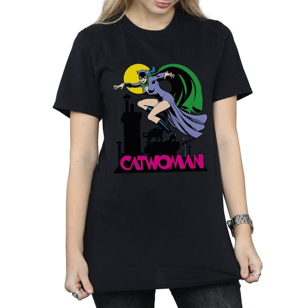 DC Comics Womens/Ladies Catwoman Text Logo Cotton Boyfriend T-Shirt