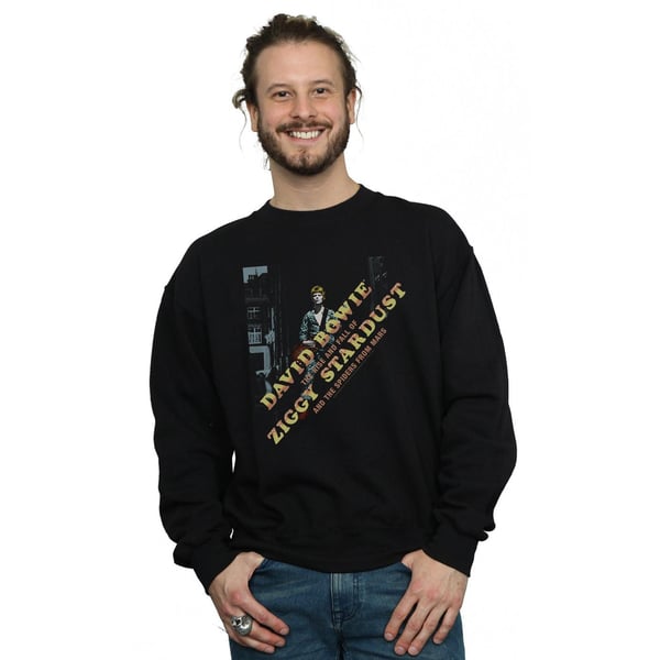 David Bowie Mens Ziggy Diagonal Sweatshirt