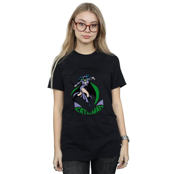 DC Comics Womens/Ladies Catwoman Whip Cotton Boyfriend T-Shirt