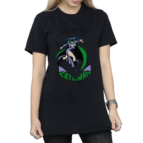 DC Comics Womens/Ladies Catwoman Whip Cotton Boyfriend T-Shirt