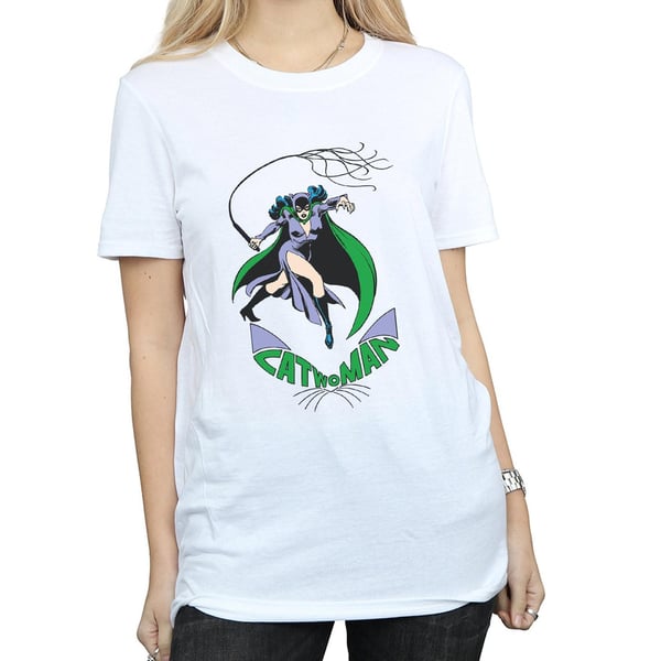 DC Comics Womens/Ladies Catwoman Whip Cotton Boyfriend T-Shirt