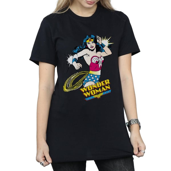 DC Comics Womens/Ladies Wonder Woman Lasso Cotton Boyfriend T-Shirt