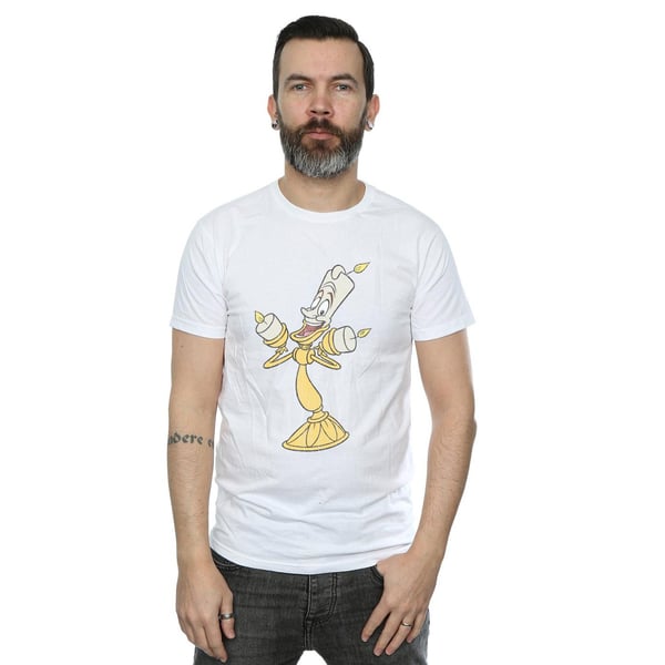Disney Mens Beauty And The Beast Lumiere Distressed T-Shirt