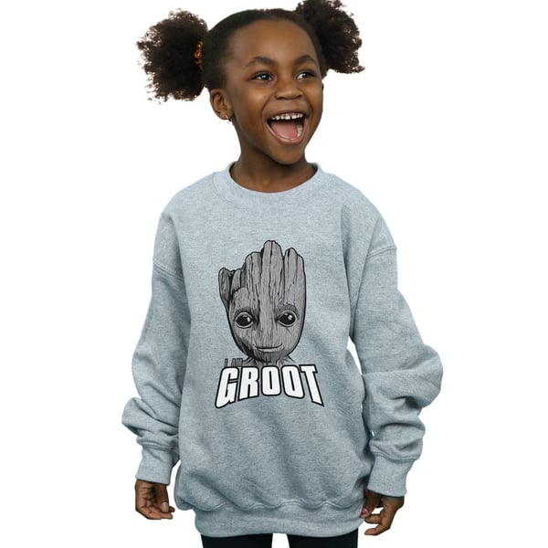 Marvel Girls Guardians Of The Galaxy Groot Face Sweatshirt
