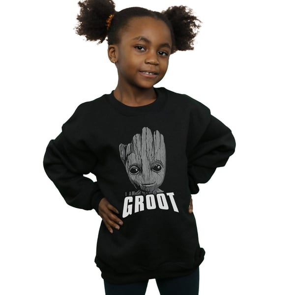 Marvel Girls Guardians Of The Galaxy Groot Face Sweatshirt