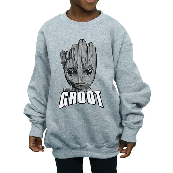 Marvel Girls Guardians Of The Galaxy Groot Face Sweatshirt