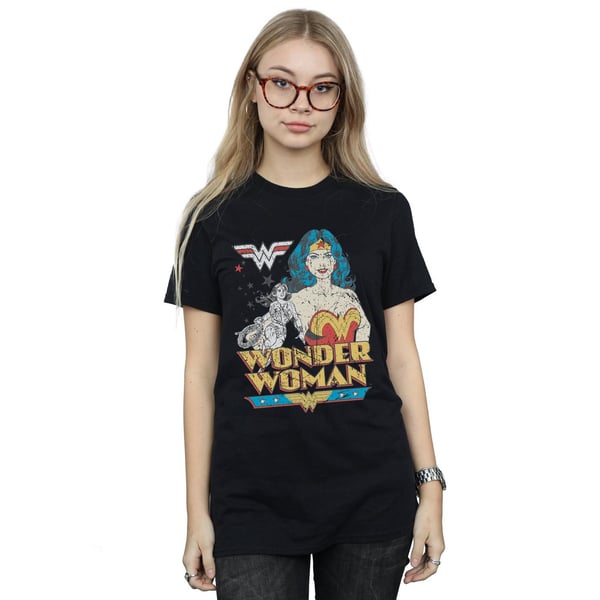 DC Comics Womens/Ladies Wonder Woman Posing Cotton Boyfriend T-Shirt
