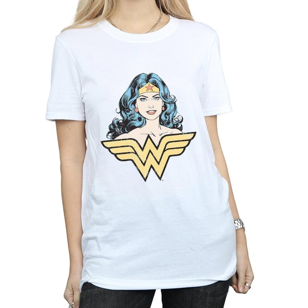 DC Comics Womens/Ladies Wonder Woman Gaze Cotton Boyfriend T-Shirt