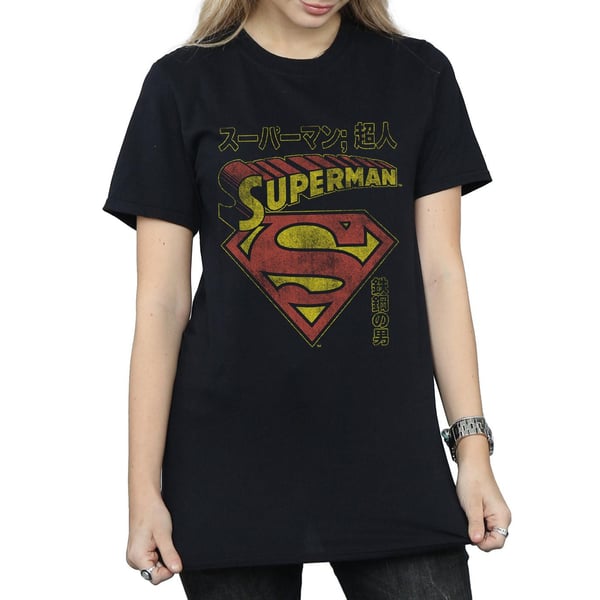 DC Comics Womens/Ladies Superman Shield Cotton Boyfriend T-Shirt