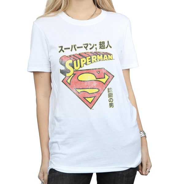 DC Comics Womens/Ladies Superman Shield Cotton Boyfriend T-Shirt