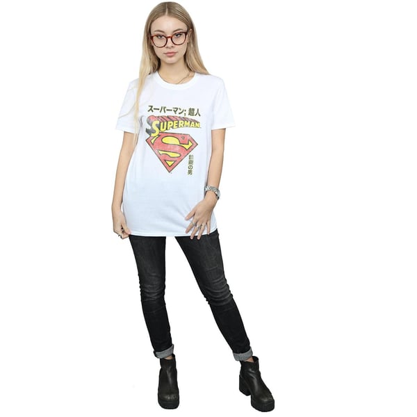 DC Comics Womens/Ladies Superman Shield Cotton Boyfriend T-Shirt