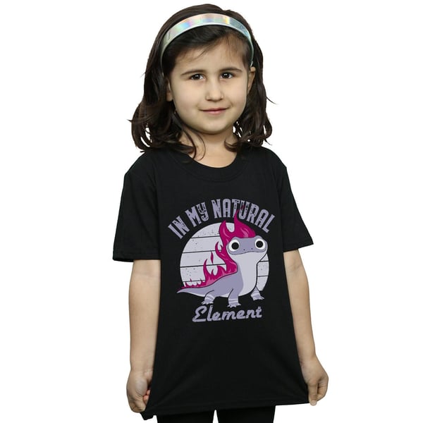 Disney Girls Frozen 2 Salamander Bruni Element Cotton T-Shirt