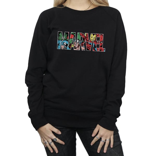 Marvel Comics Womens/Ladies Infill Logo Sweatshirt