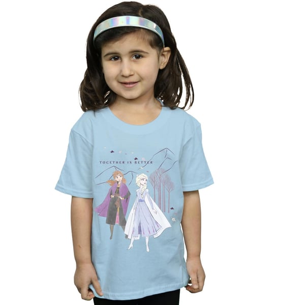 Disney Girls Frozen 2 Elsa Anna Better Together Cotton T-Shirt
