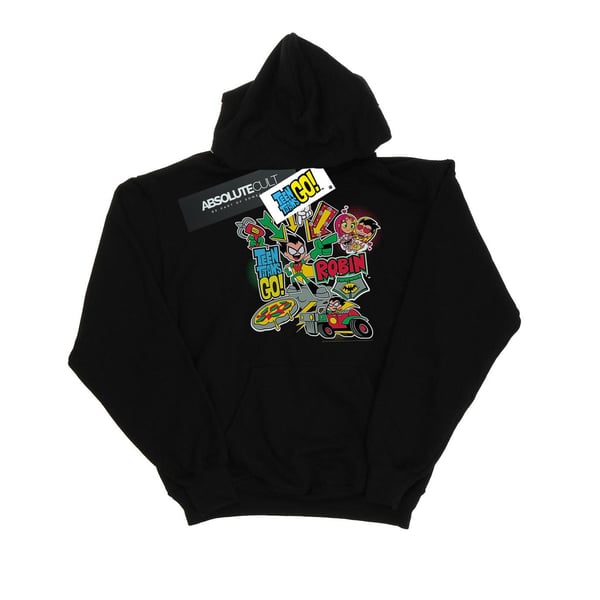 DC Comics Mens Teen Titans Go Robin Montage Hoodie