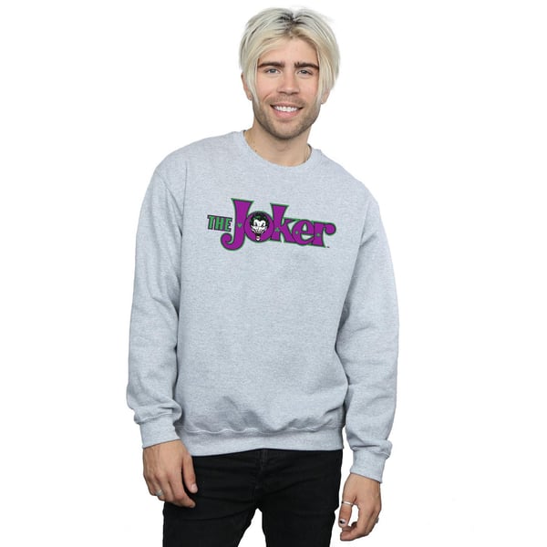 DC Comics Mens The Joker Text Logo Sweatshirt