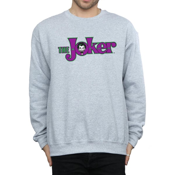 DC Comics Mens The Joker Text Logo Sweatshirt