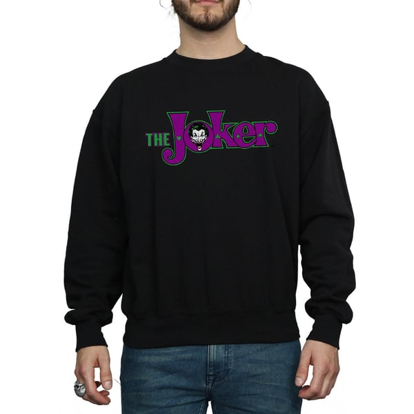 DC Comics Mens The Joker Text Logo Sweatshirt