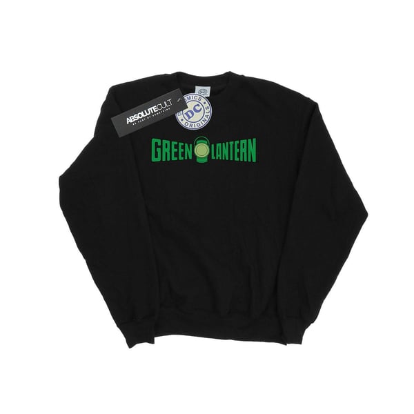 DC Comics Mens Green Lantern Text Logo Sweatshirt