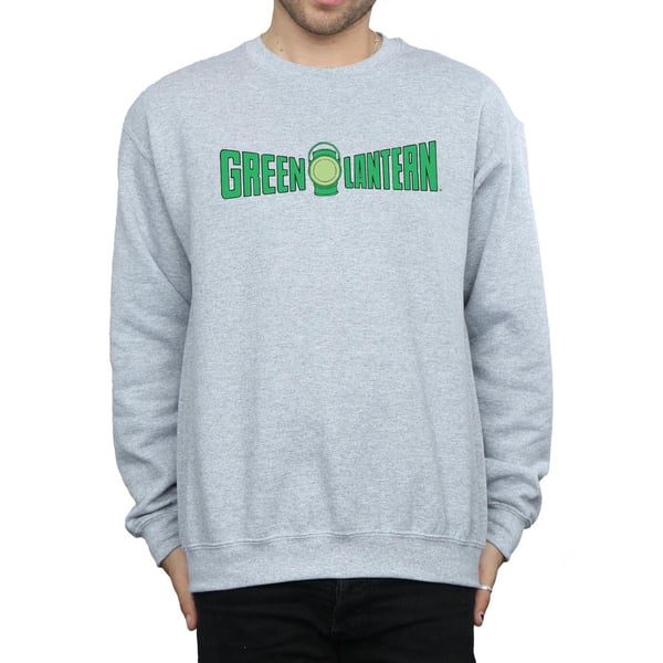 DC Comics Mens Green Lantern Text Logo Sweatshirt