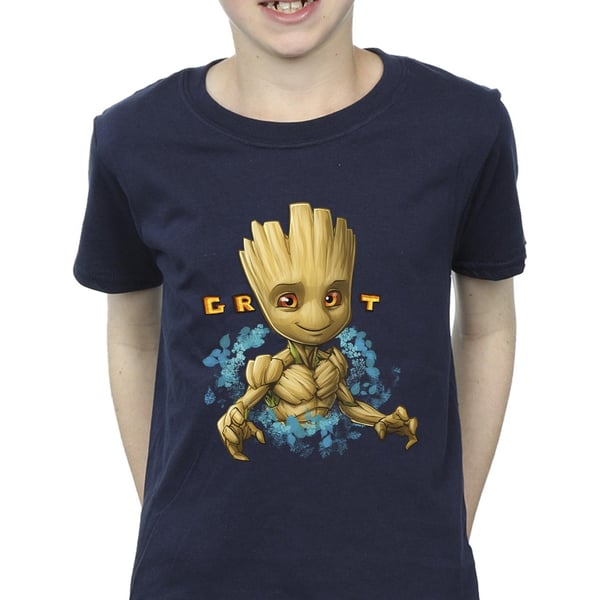 Guardians Of The Galaxy Boys Groot Flowers T-Shirt