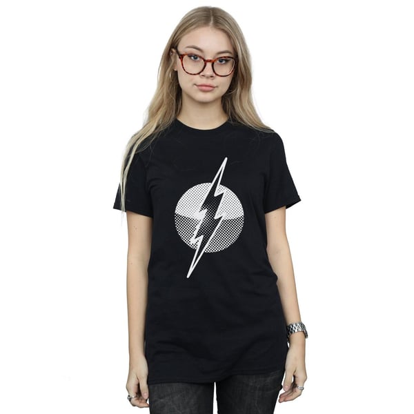 DC Comics Womens/Ladies Flash Spot Logo Cotton Boyfriend T-Shirt