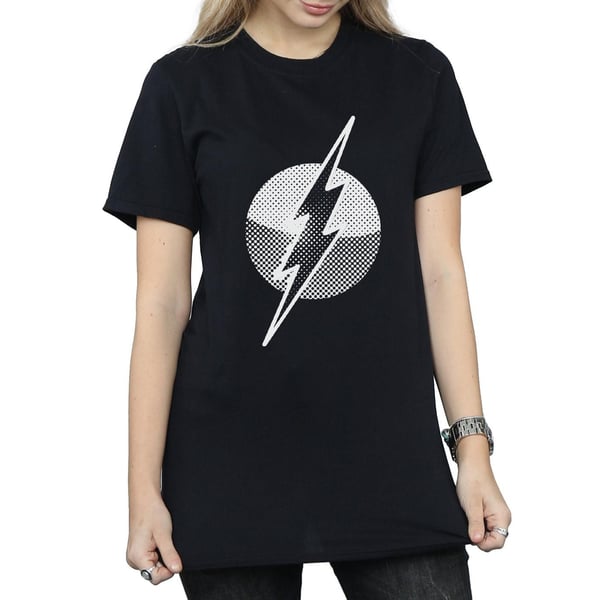 DC Comics Womens/Ladies Flash Spot Logo Cotton Boyfriend T-Shirt